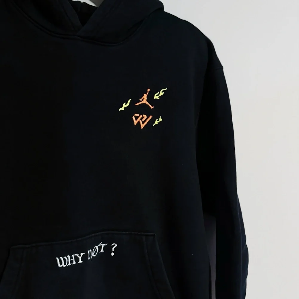 Jordan - Why Not? Black with Multicolored Basketball Print Hoodie